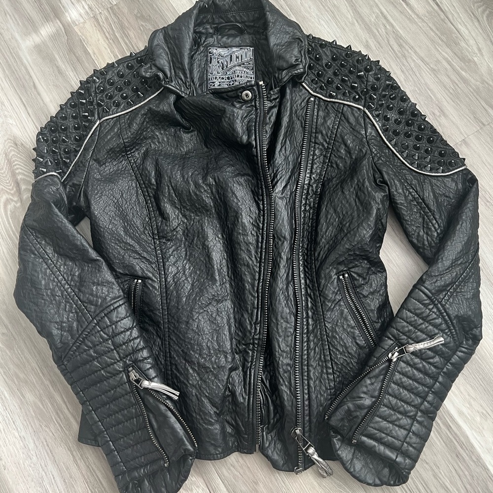 Affliction Studded Leather Jacket